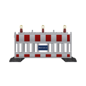 Schake EURO2 | panel fence | type NOX LIGHT | film RA2/B | with lamp adapter | red / white